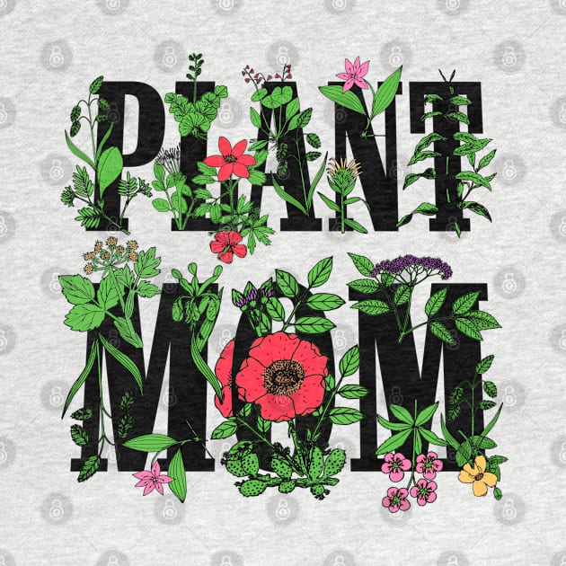 PLANT MOM 🌿 Nature Plant Lover Floral Garden Flowers Herbs Mothers Day Plant Lady Birthday Gift Ideas Mug Sticker Shirt Pillow Tote and More by blueversion